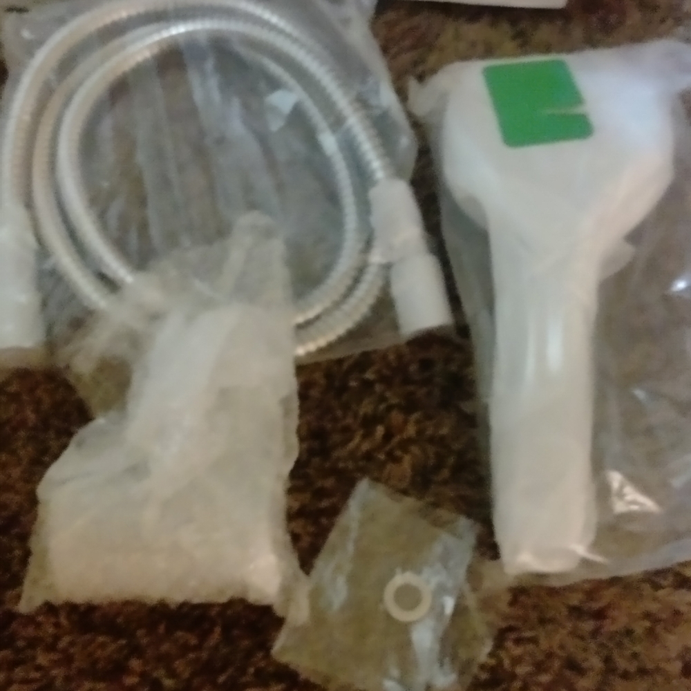 Hand shower with hose in crom